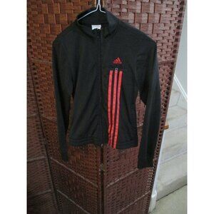 Youth Girls Adidas Full Zip Track Jacket Size medium Pink Stripes